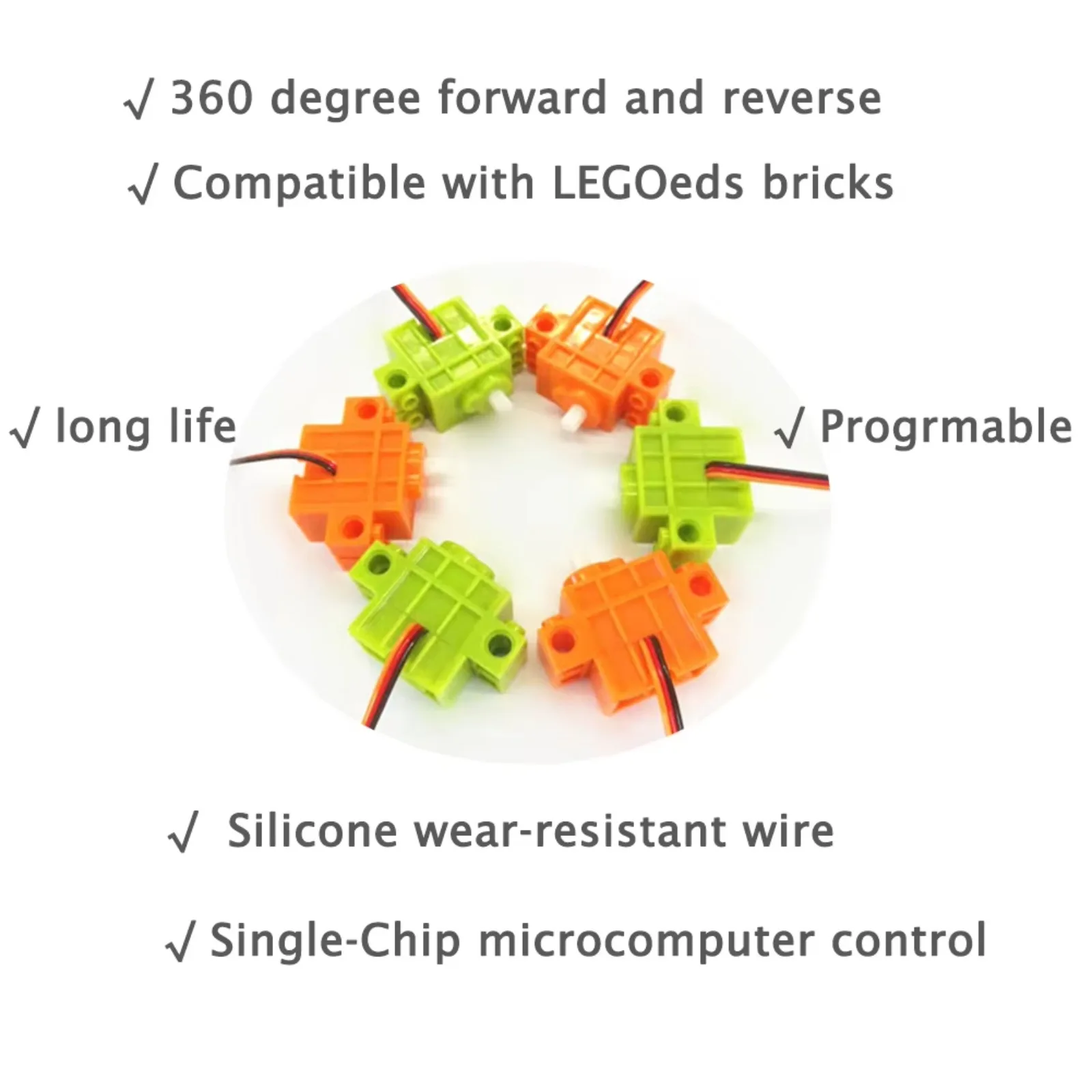 Microbit Robot - 4 servomoteurs Geekservo à rotation continue