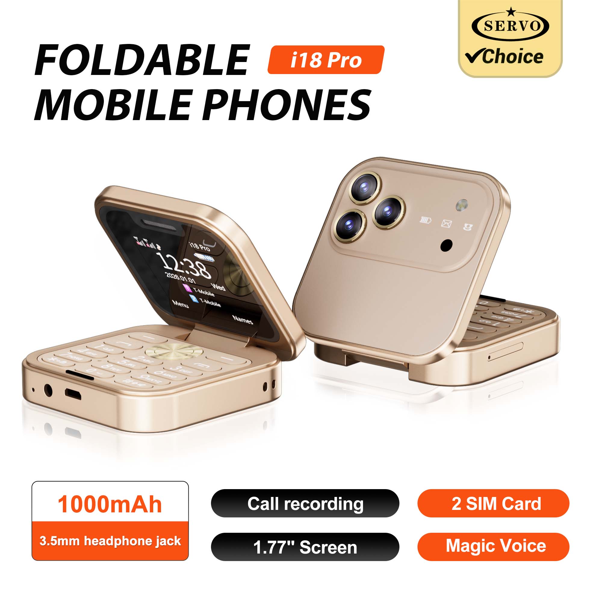Servo Pan Tilt - SERVO I18PRO Mini téléphone à clapet