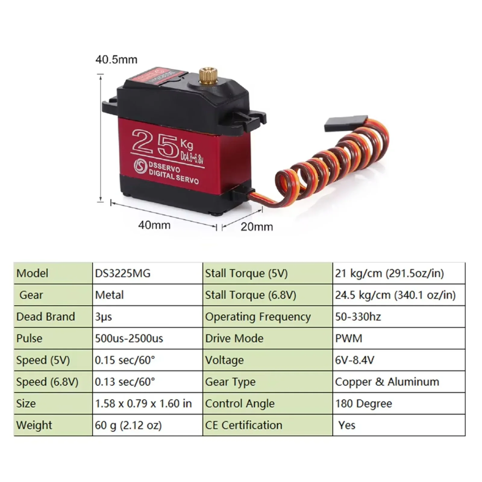 4 pièces DS3225 25Kg RC servo  - Robot Arm Metal avis et prix